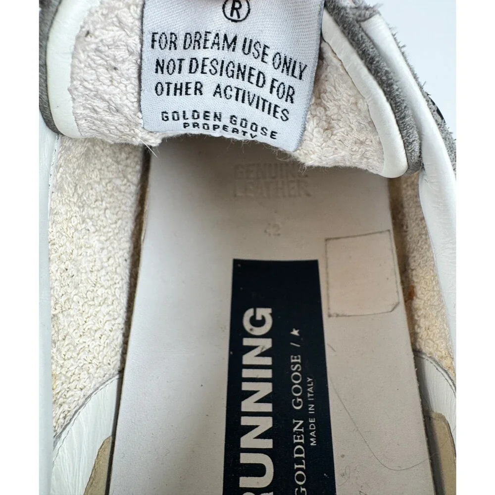 Golden Goose Men's Grey/Black Suede Running Sneaker Size EU 42 US 9